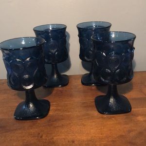 Vintage set 4 noritake water goblets MCM